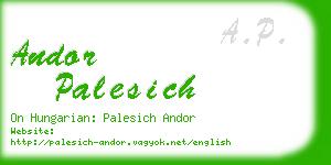 andor palesich business card